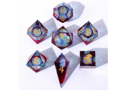 Captured Magic Liquid Core Sharp Resin Dice - ELEMENTAL MANA